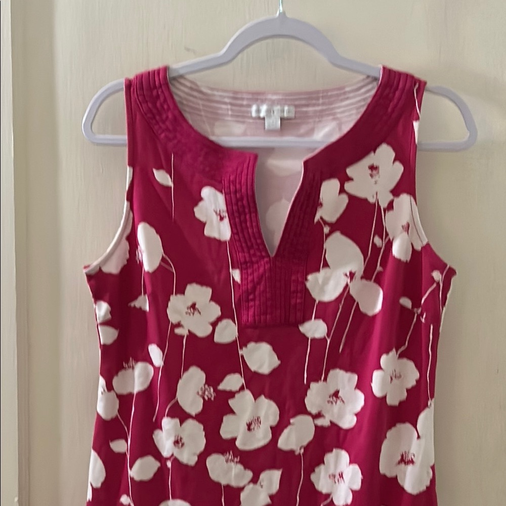 New York & Company Pink and White Floral Top